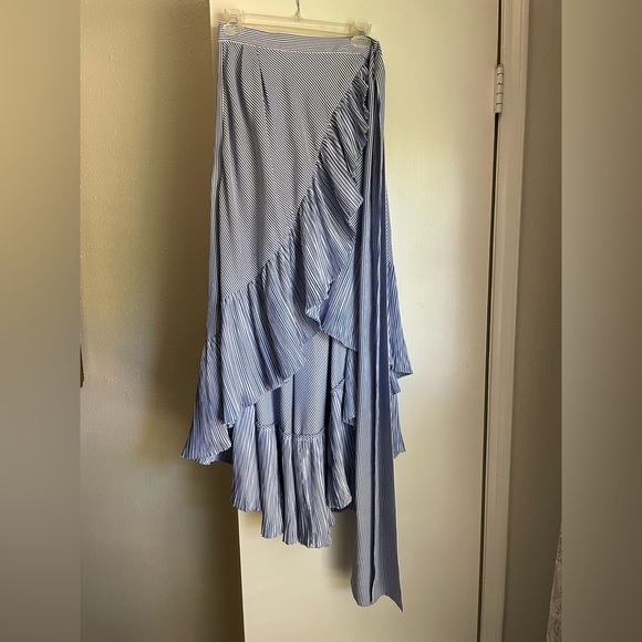 Mare Striped Wrap Skirt - Picture 4 of 11